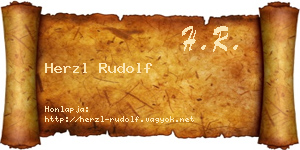 Herzl Rudolf névjegykártya